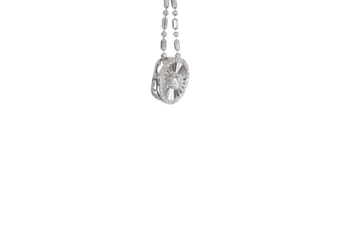 Starburst Disc Diamond Pendant