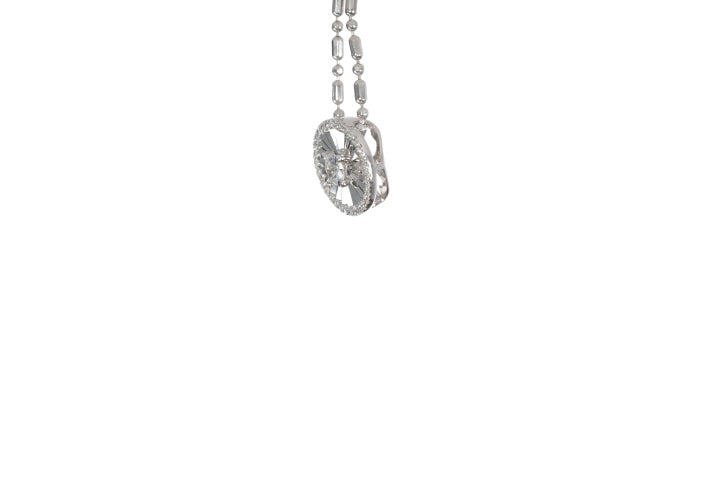 Starburst Disc Diamond Pendant