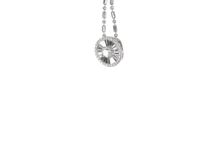 Starburst Disc Diamond Pendant
