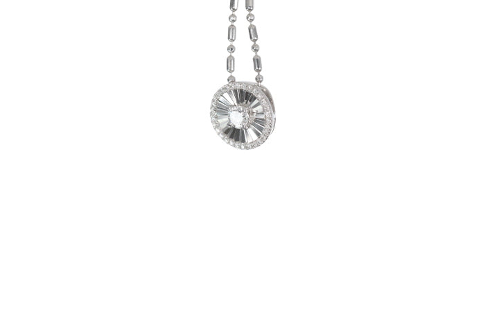 Starburst Disc Diamond Pendant