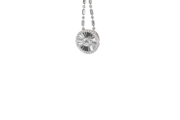 Starburst Disc Diamond Pendant