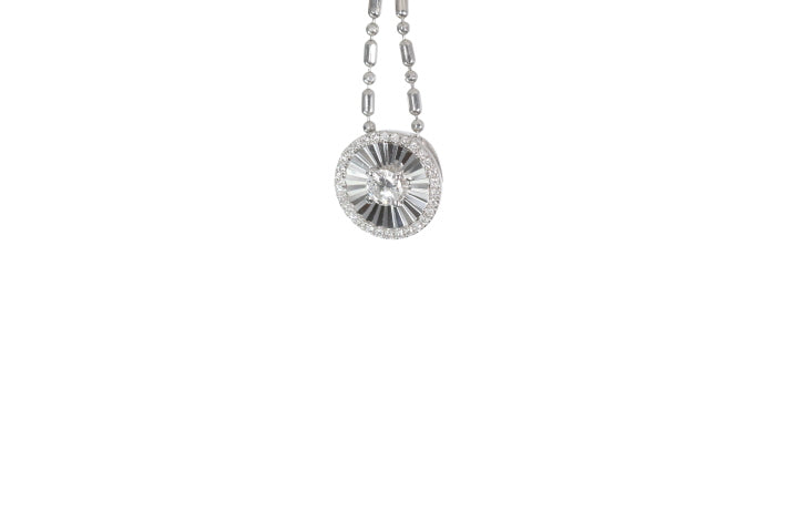 Starburst Disc Diamond Pendant