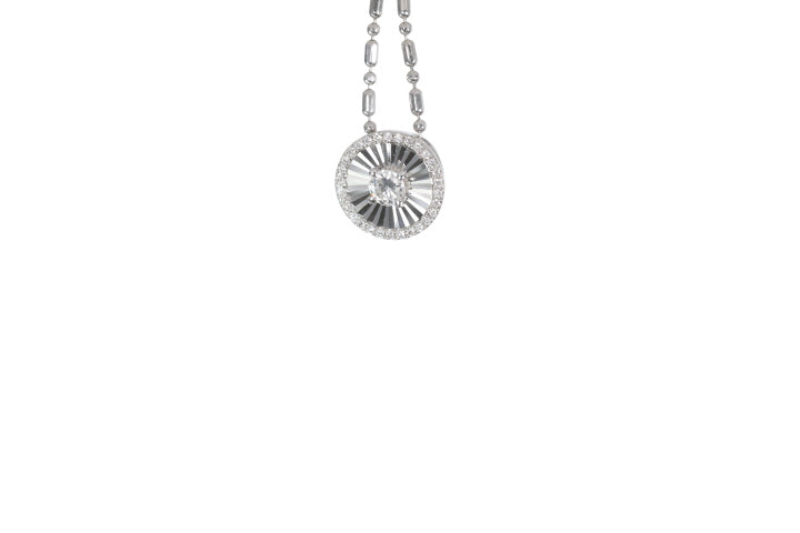 Starburst Disc Diamond Pendant