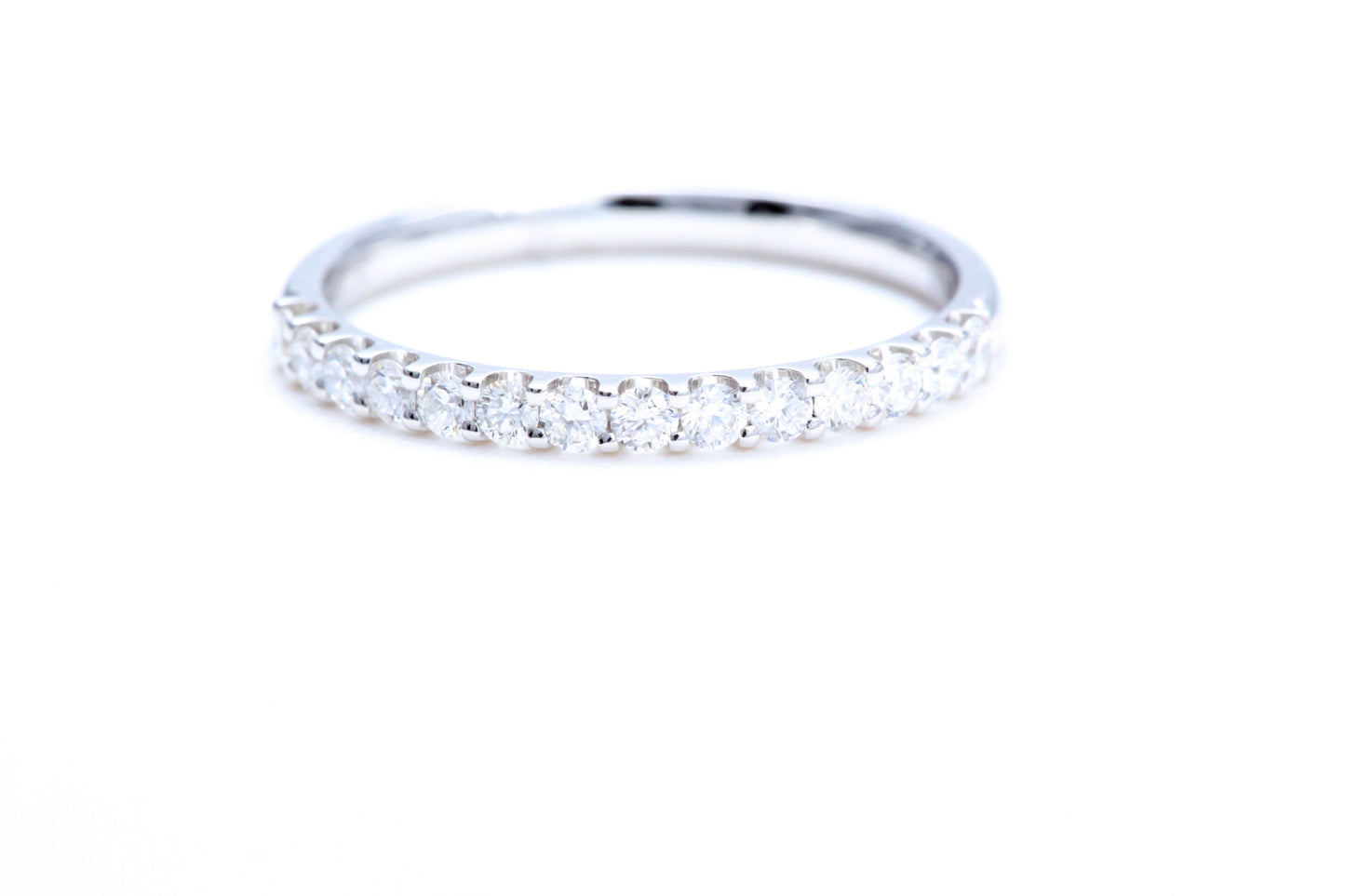 Minimalist Pavé Diamond Ring 1/3 of a carat total weight in 14K white gold