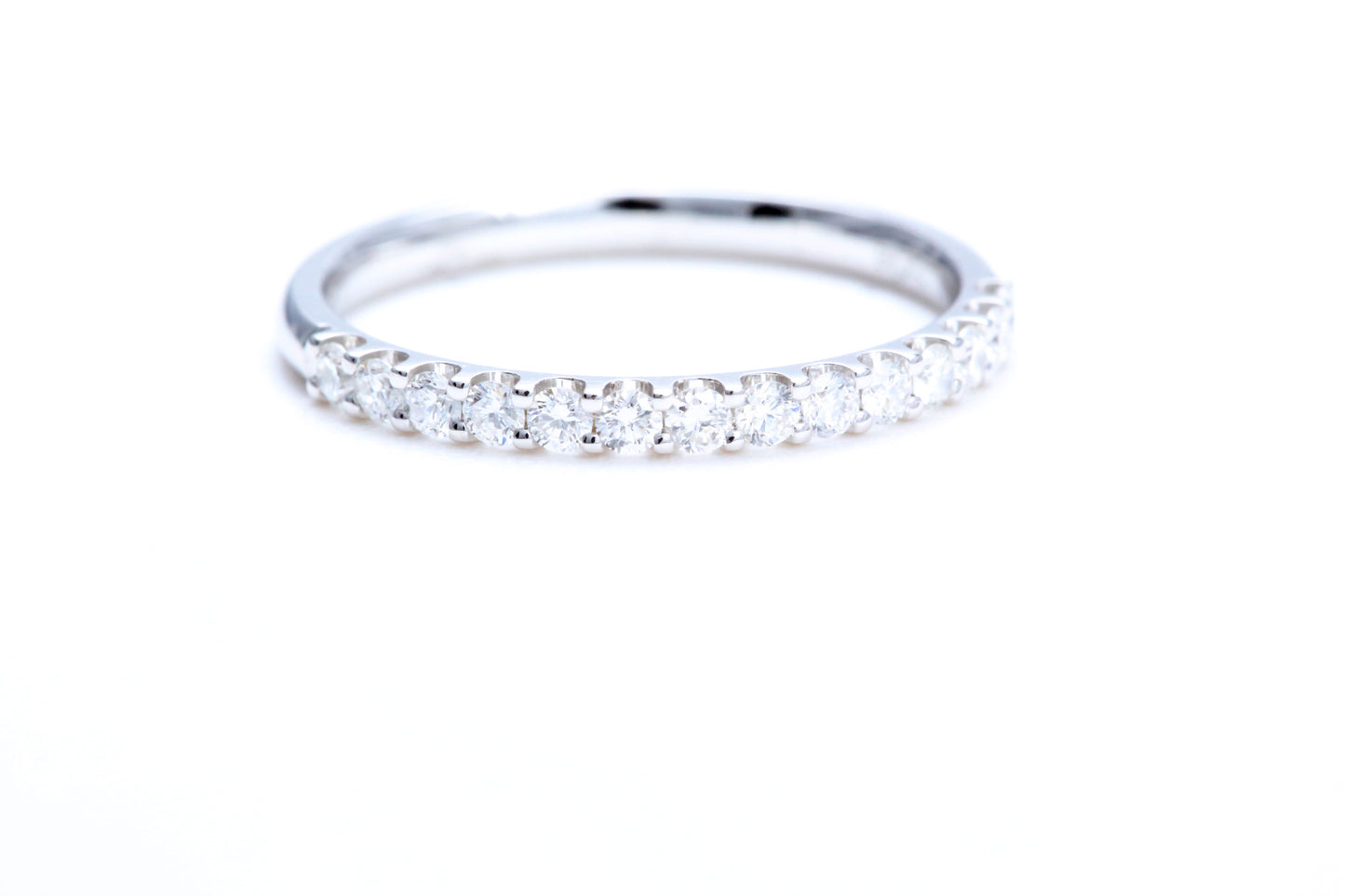 Minimalist Pavé Diamond Ring 1/3 of a carat total weight in 14K white gold