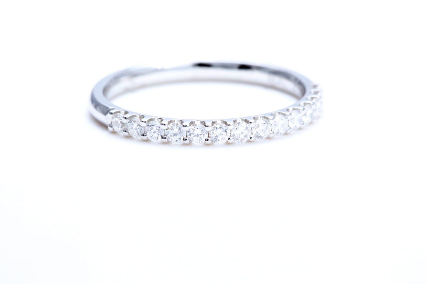 Minimalist Pavé Diamond Ring 1/3 of a carat total weight in 18K white gold