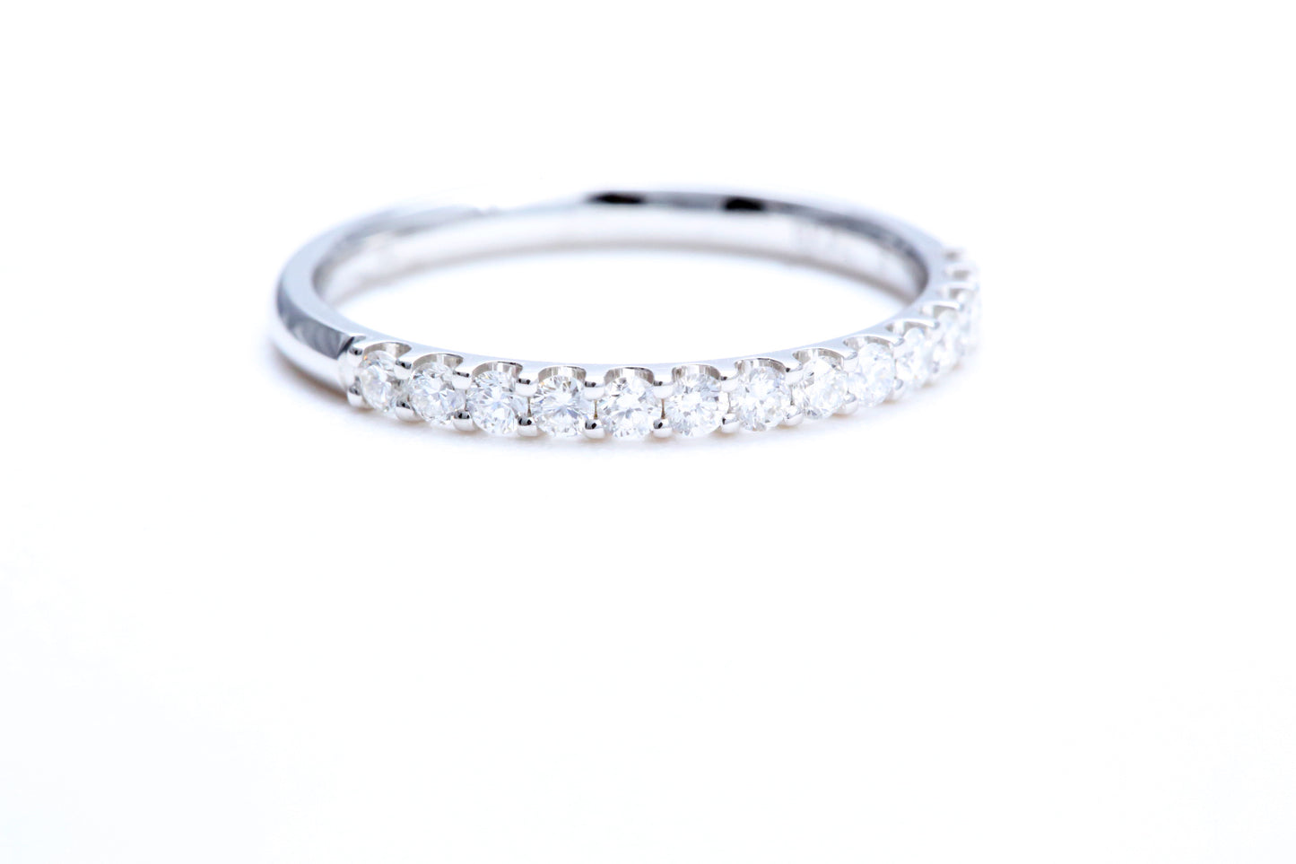 Minimalist Pavé Diamond Ring 1/3 of a carat total weight in 18K white gold