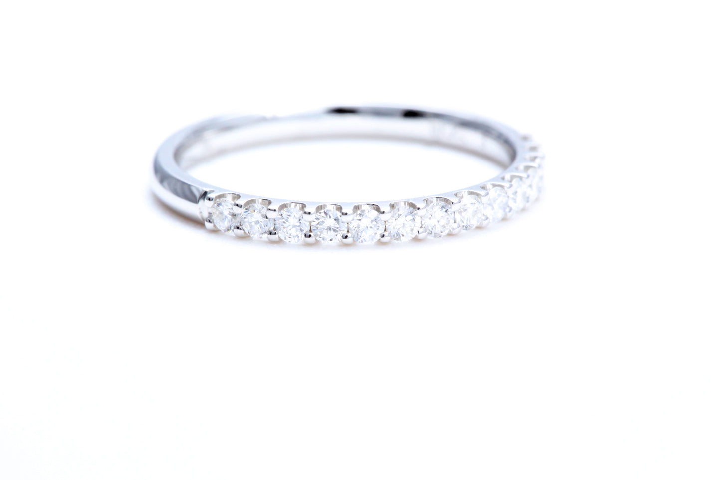 Minimalist Pavé Diamond Ring 1/3 of a carat total weight in 18K white gold