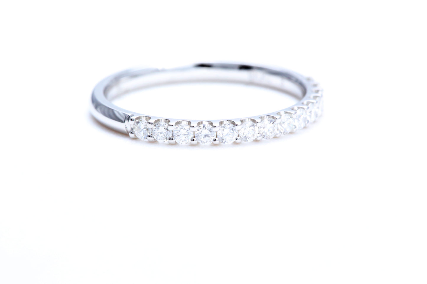 Minimalist Pavé Diamond Ring 1/3 of a carat total weight in 18K white gold