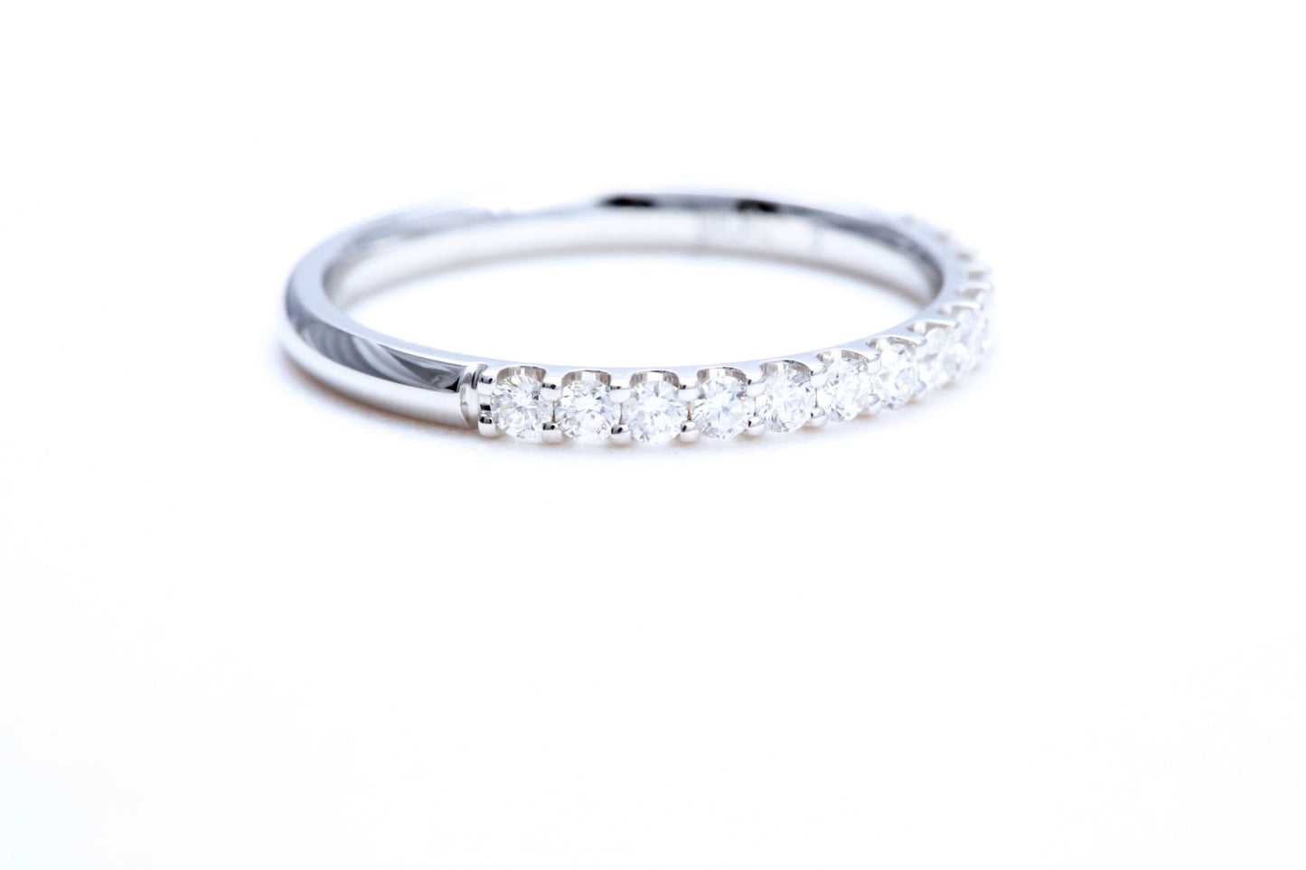 Minimalist Pavé Diamond Ring 1/3 of a carat total weight in 18K white gold