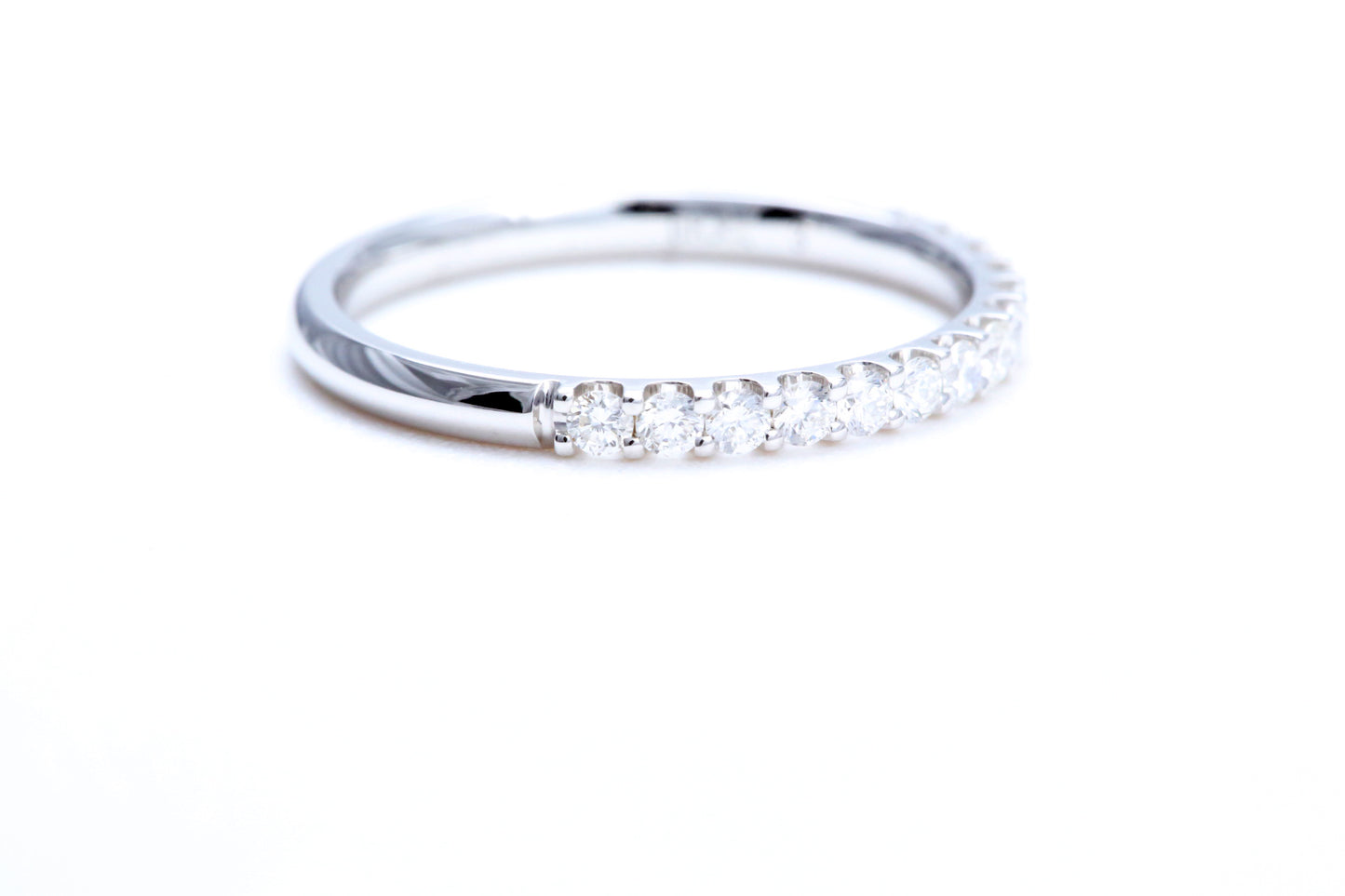 Minimalist Pavé Diamond Ring 1/3 of a carat total weight in 18K white gold