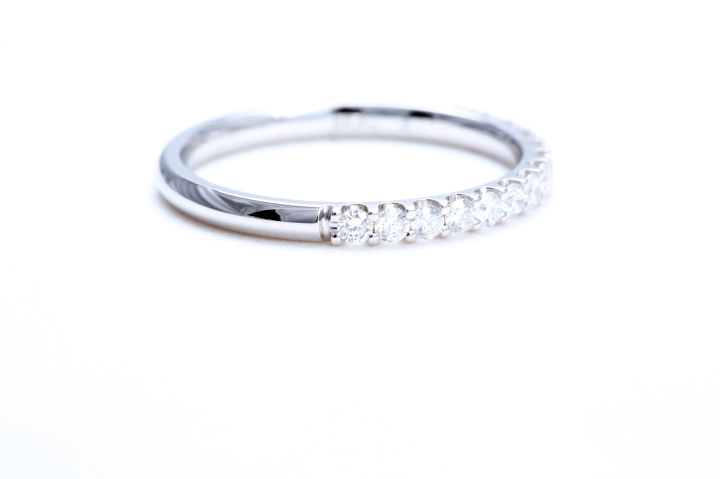 Minimalist Pavé Diamond Ring 1/3 of a carat total weight in 14K white gold