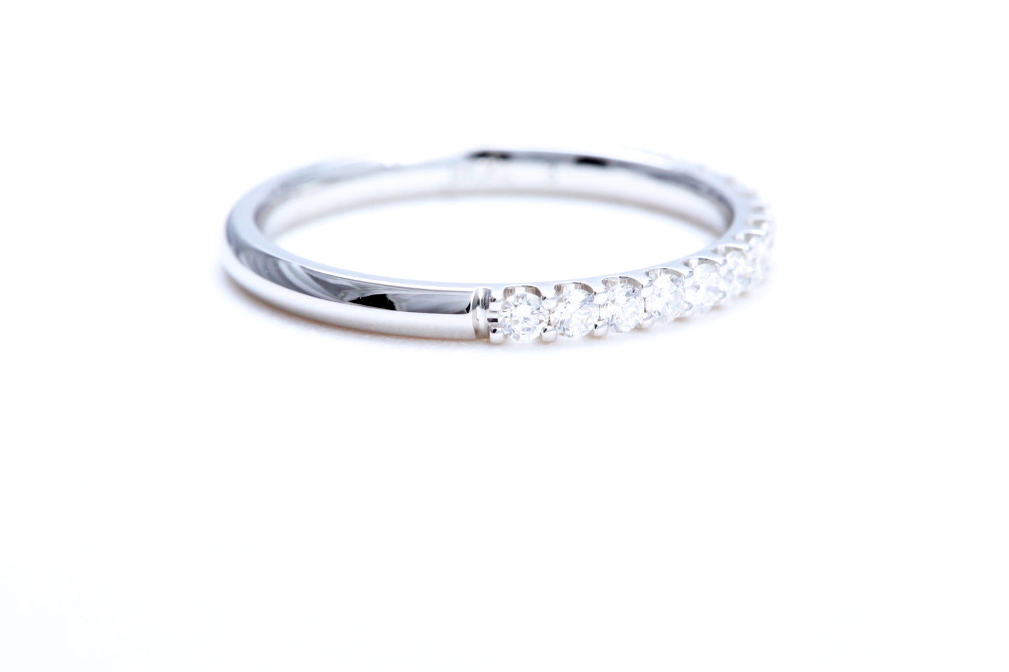 Minimalist Pavé Diamond Ring 1/3 of a carat total weight in 14K white gold