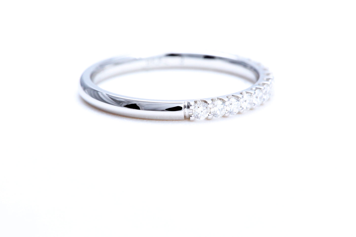 Minimalist Pavé Diamond Ring 1/3 of a carat total weight in 18K white gold