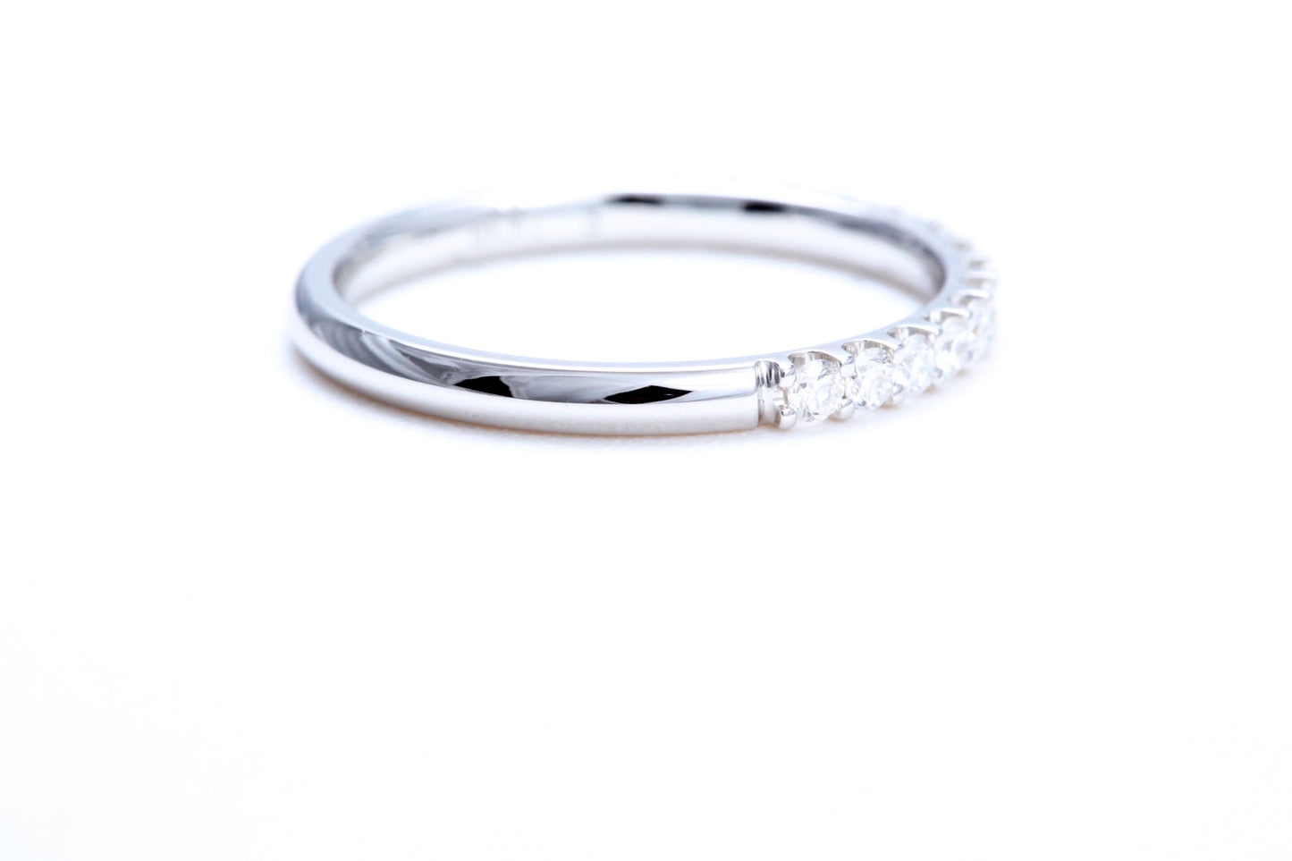Minimalist Pavé Diamond Ring 1/3 of a carat total weight in 14K white gold