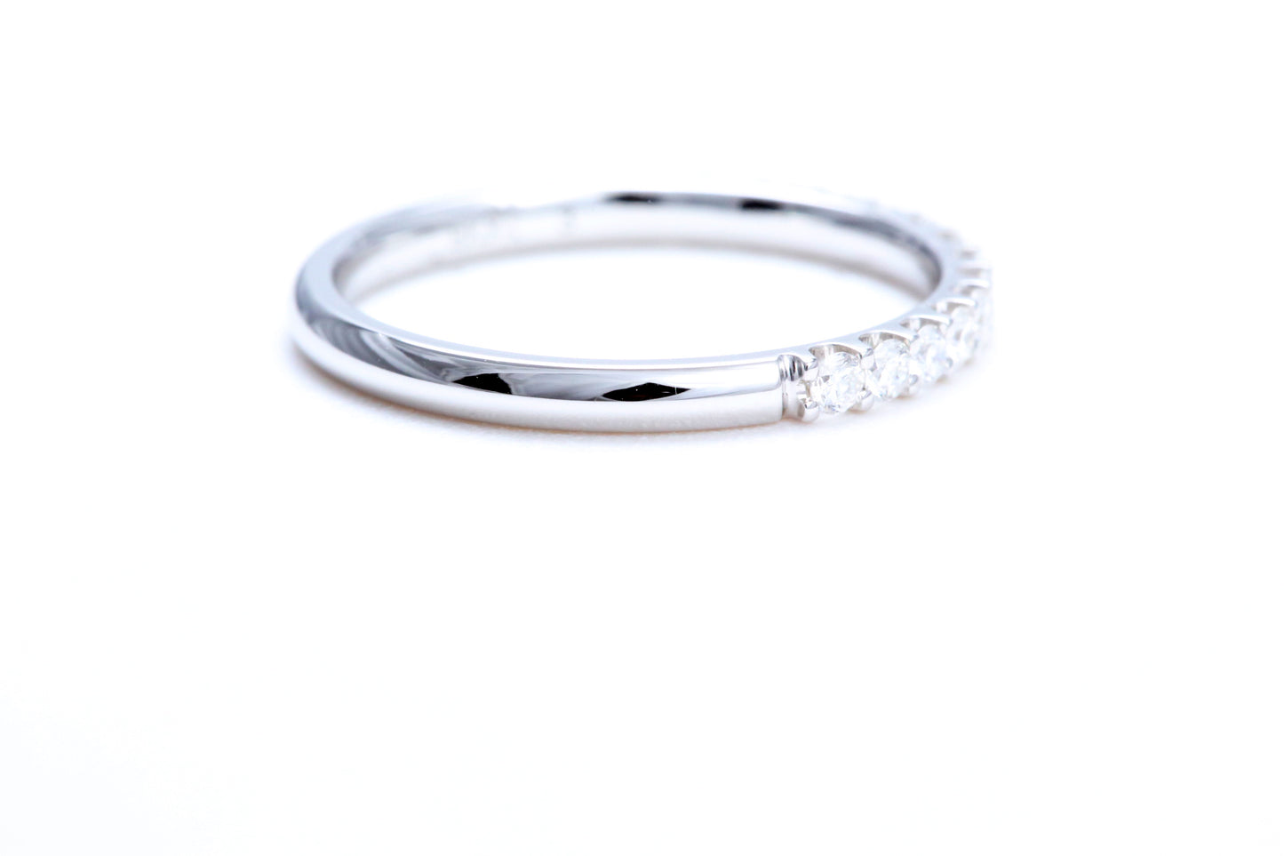 Minimalist Pavé Diamond Ring 1/3 of a carat total weight in 18K white gold