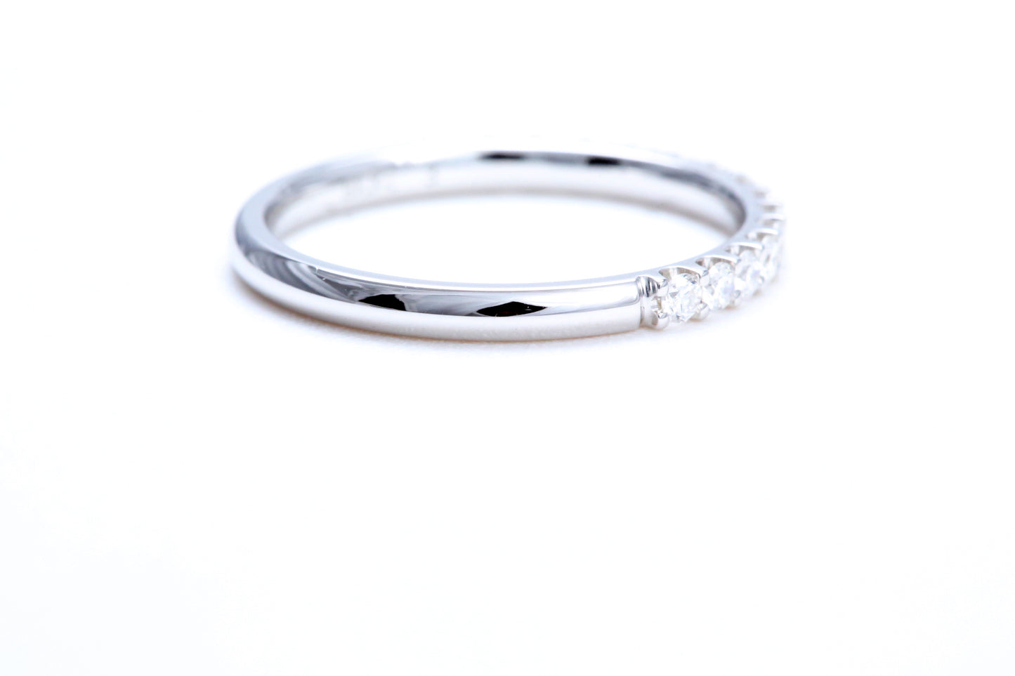 Minimalist Pavé Diamond Ring 1/3 of a carat total weight in 18K white gold