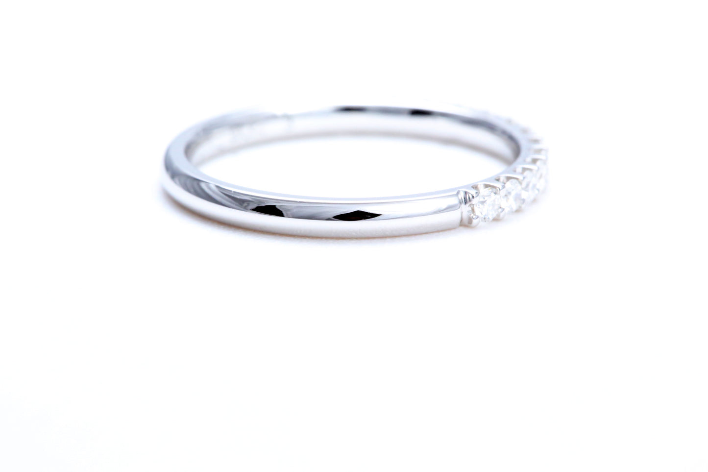 Minimalist Pavé Diamond Ring 1/3 of a carat total weight in 14K white gold