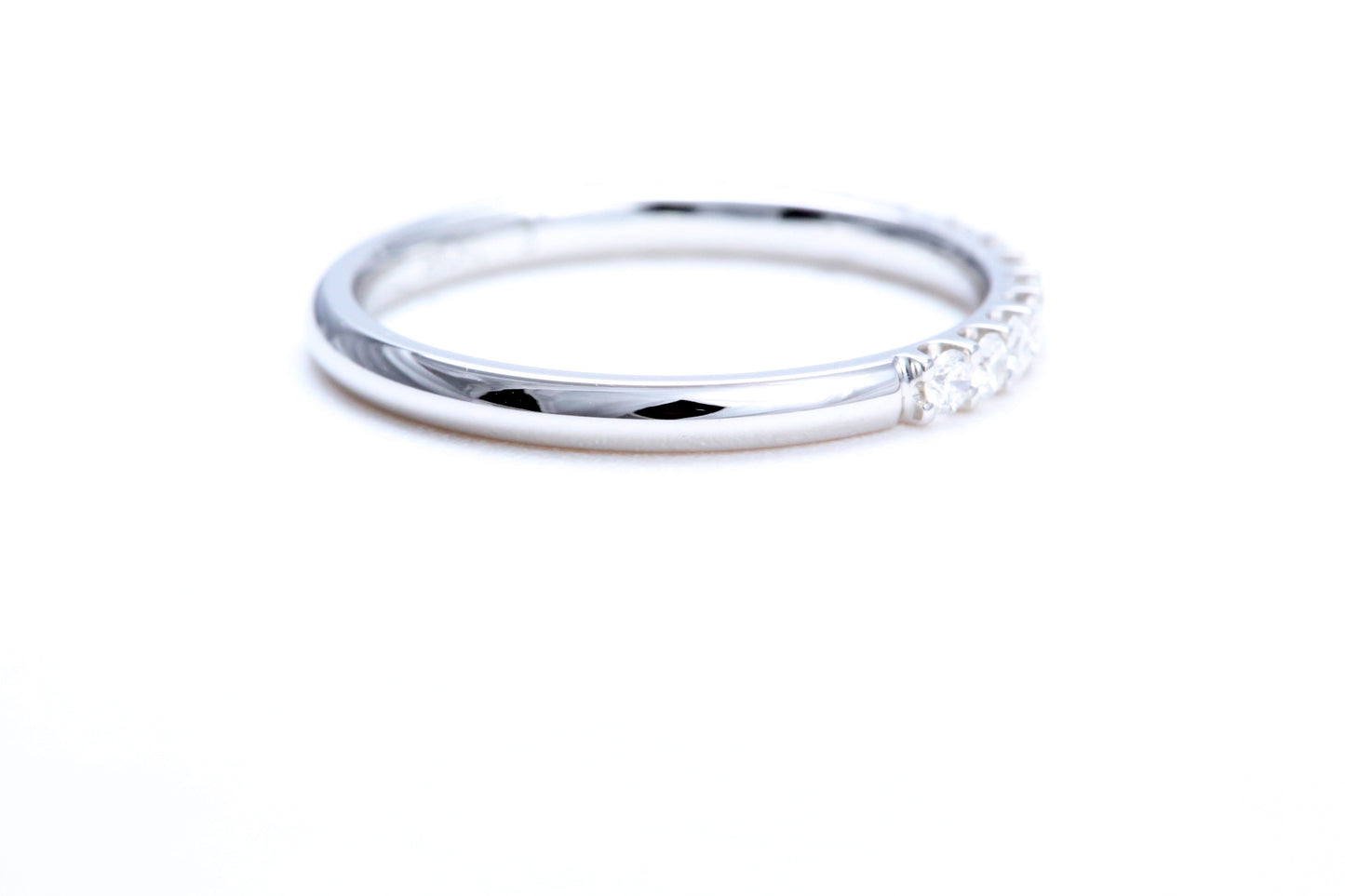 Minimalist Pavé Diamond Ring 1/3 of a carat total weight in 14K white gold