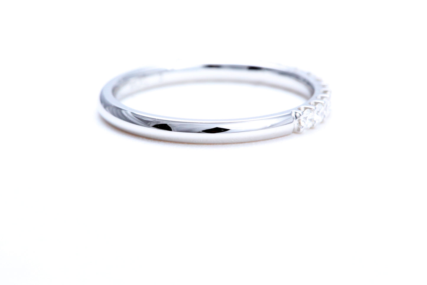 Minimalist Pavé Diamond Ring 1/3 of a carat total weight in 18K white gold