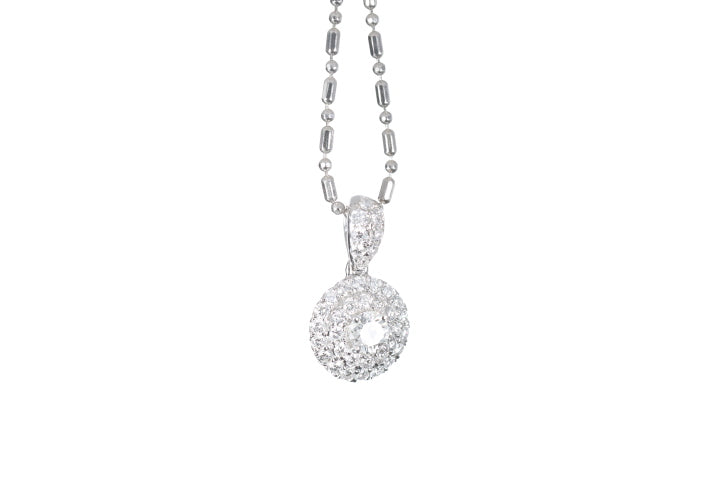 Round Pavé Diamond Pendant