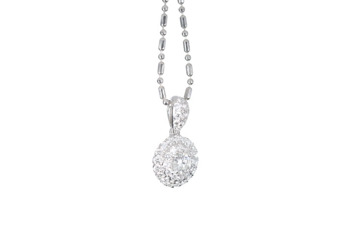 Round Pavé Diamond Pendant