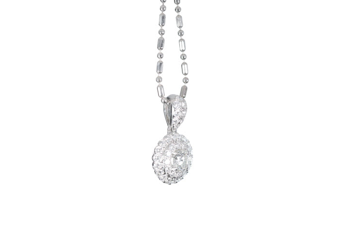 Round Pavé Diamond Pendant