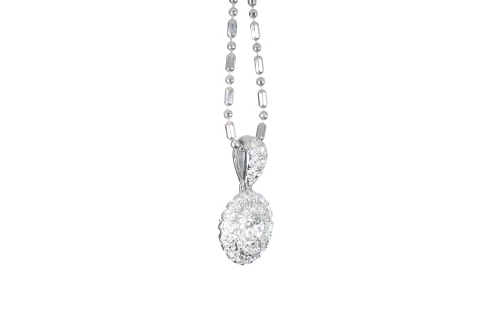 Round Pavé Diamond Pendant