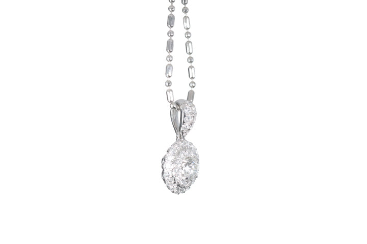 Round Pavé Diamond Pendant