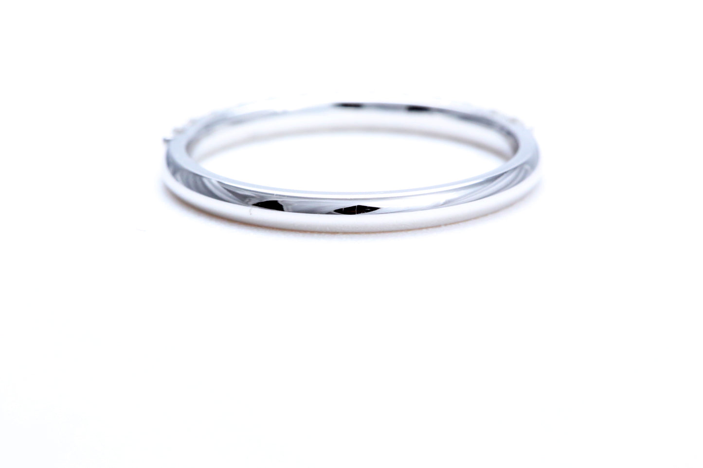 Minimalist Pavé Diamond Ring 1/3 of a carat total weight in 18K white gold