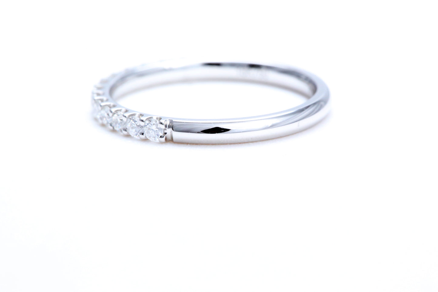 Minimalist Pavé Diamond Ring 1/3 of a carat total weight in 18K white gold