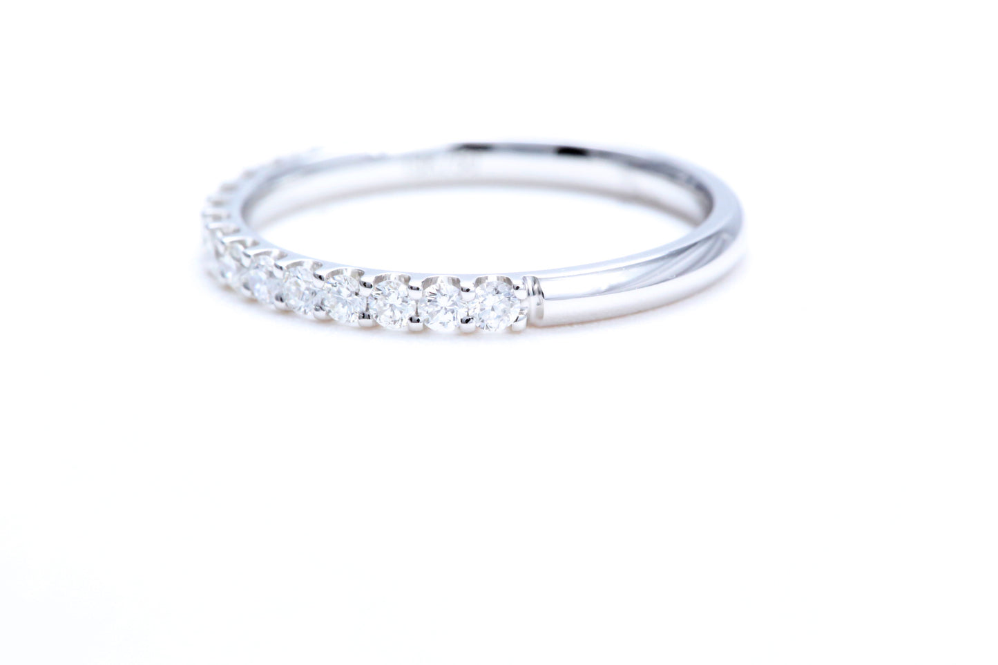 Minimalist Pavé Diamond Ring 1/3 of a carat total weight in 18K white gold