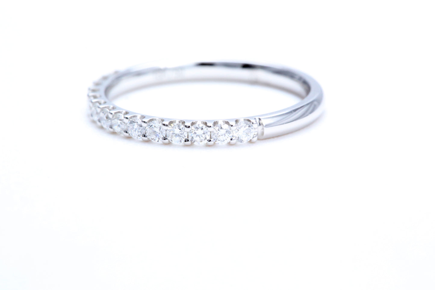 Minimalist Pavé Diamond Ring 1/3 of a carat total weight in 18K white gold