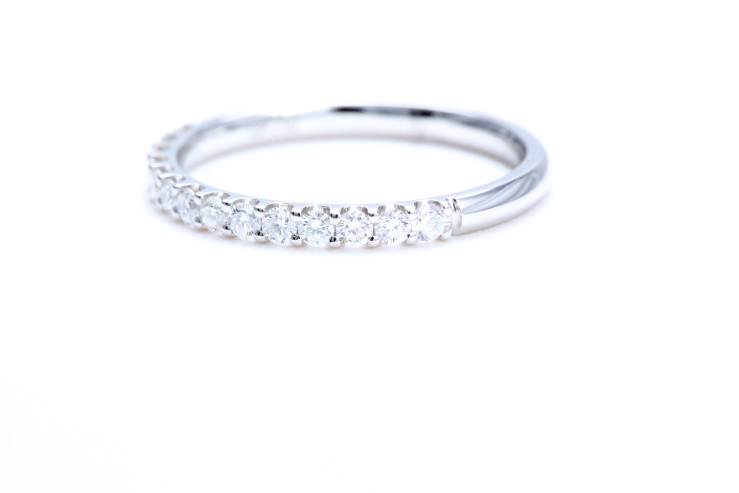 Minimalist Pavé Diamond Ring 1/3 of a carat total weight in 18K white gold