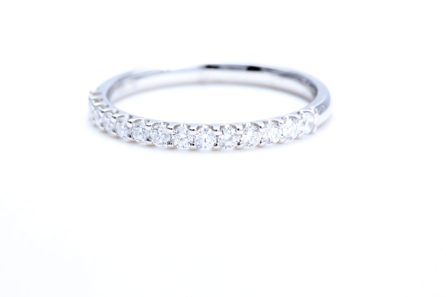 Minimalist Pavé Diamond Ring 1/3 of a carat total weight in 18K white gold