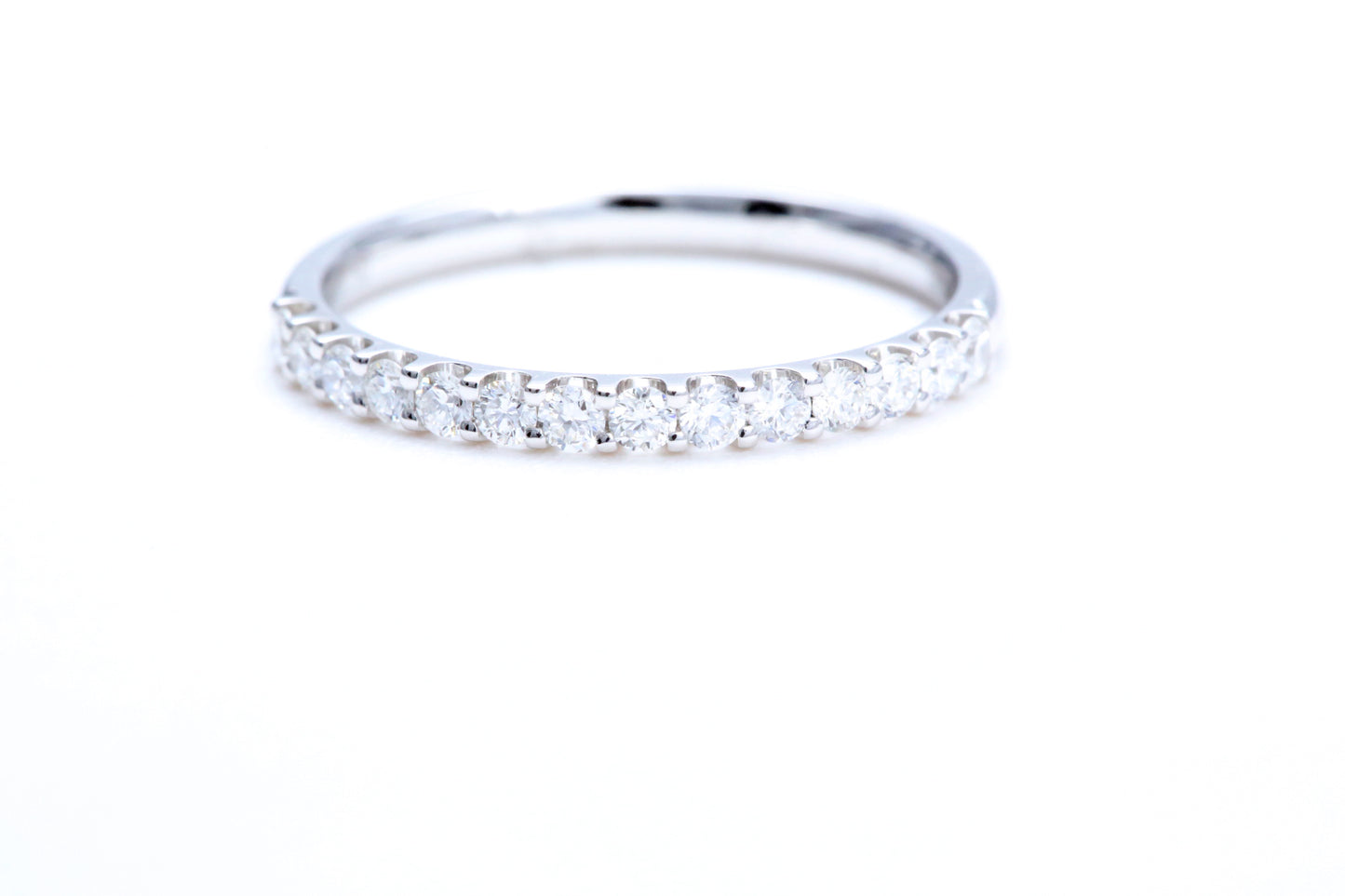 Minimalist Pavé Diamond Ring 1/3 of a carat total weight in 18K white gold