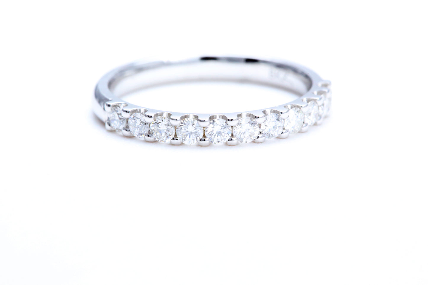 Minimalist Pavé Diamond Ring 1/2 of a carat total weight in 18K white gold