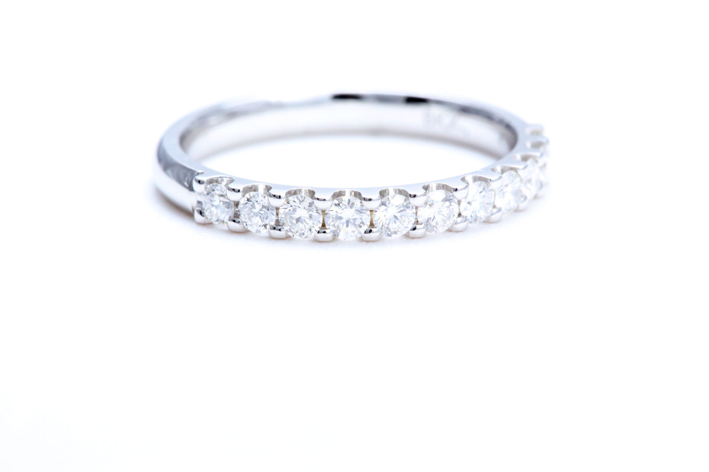 Minimalist Pavé Diamond Ring 1/2 of a carat total weight in 18K white gold