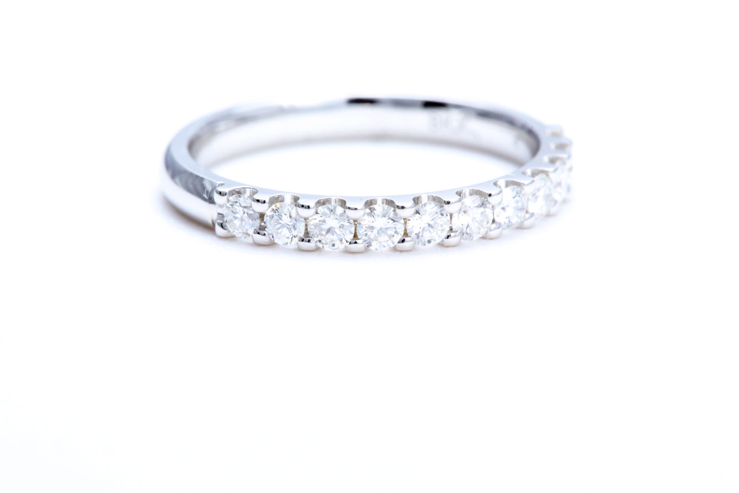 Minimalist Pavé Diamond Ring 1/2 of a carat total weight in 18K white gold