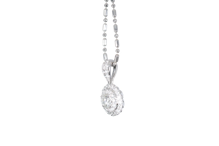 Round Pavé Diamond Pendant
