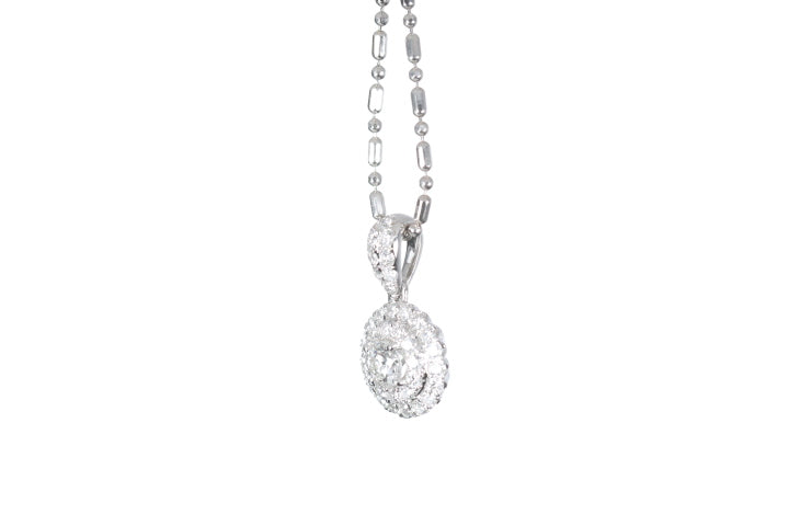 Round Pavé Diamond Pendant