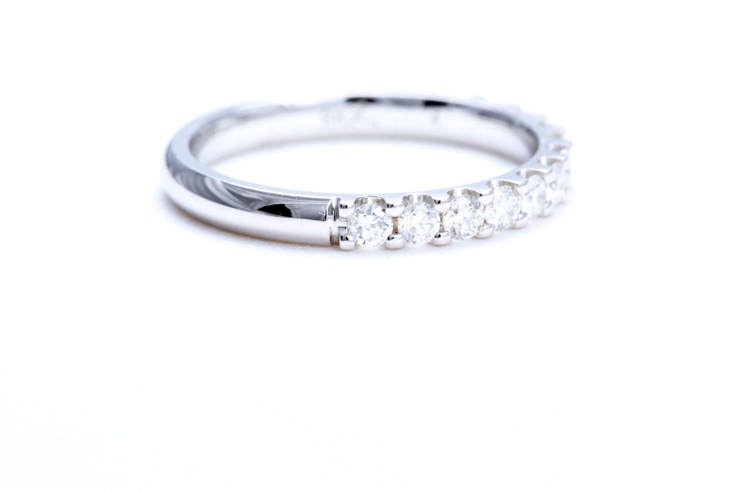 Minimalist Pavé Diamond Ring 1/2 of a carat total weight in 14K white gold