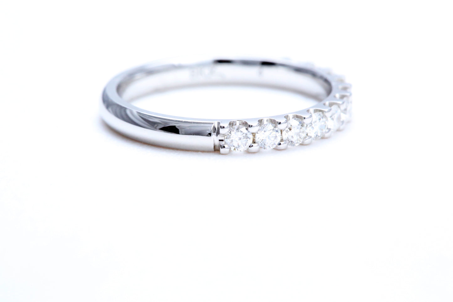 Minimalist Pavé Diamond Ring 1/2 of a carat total weight in 18K white gold