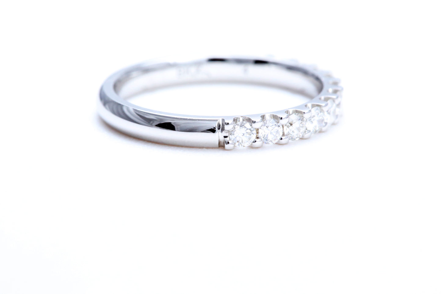 Minimalist Pavé Diamond Ring 1/2 of a carat total weight in 18K white gold
