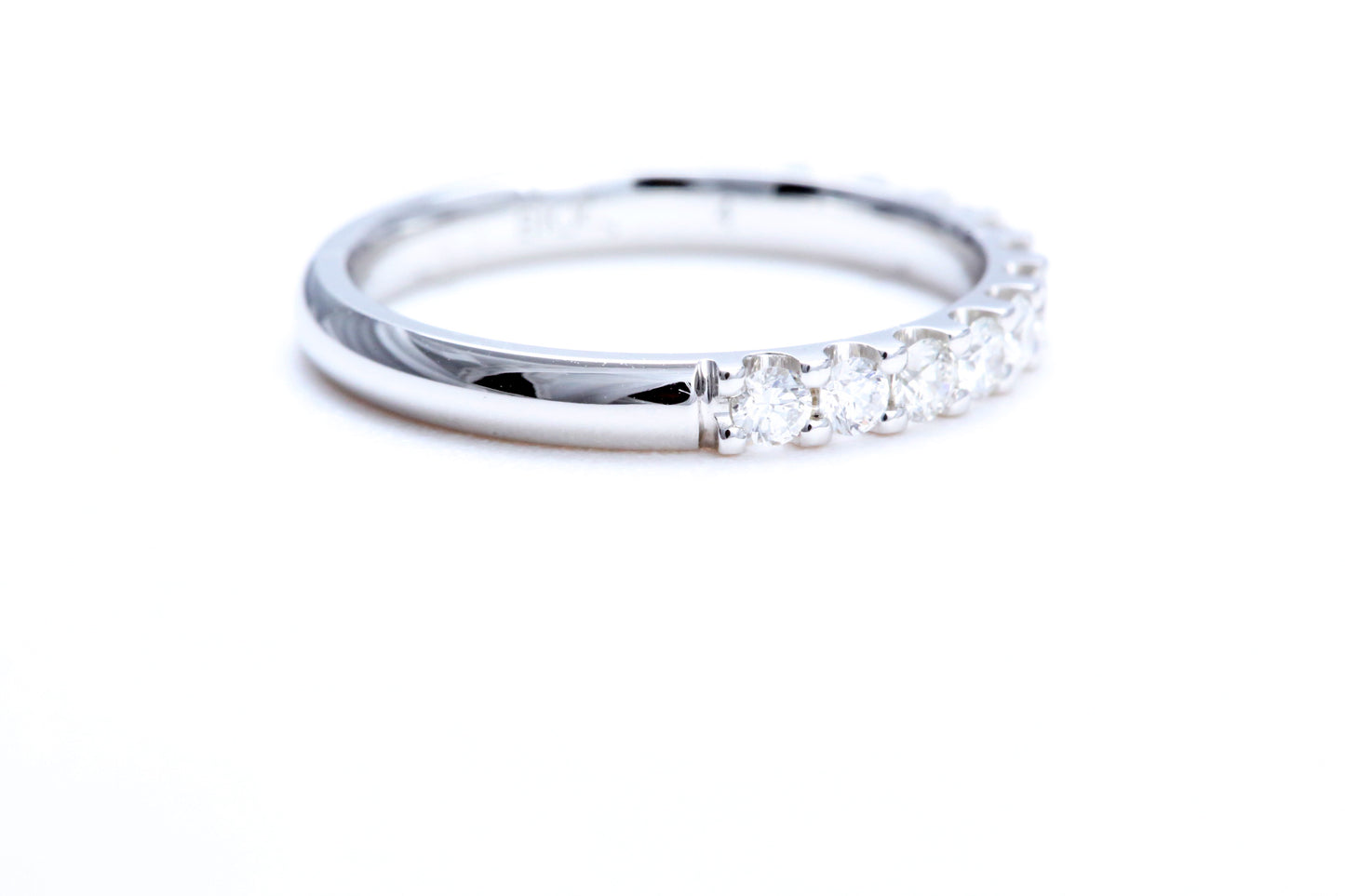 Minimalist Pavé Diamond Ring 1/2 of a carat total weight in 18K white gold