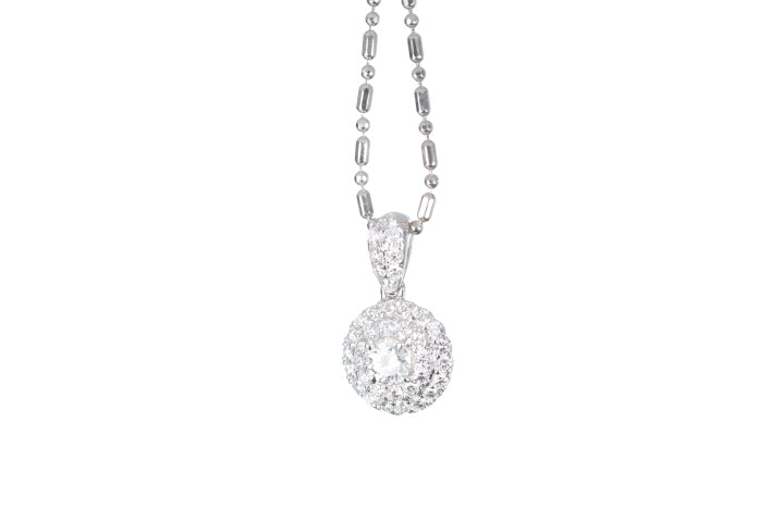 Round Pavé Diamond Pendant