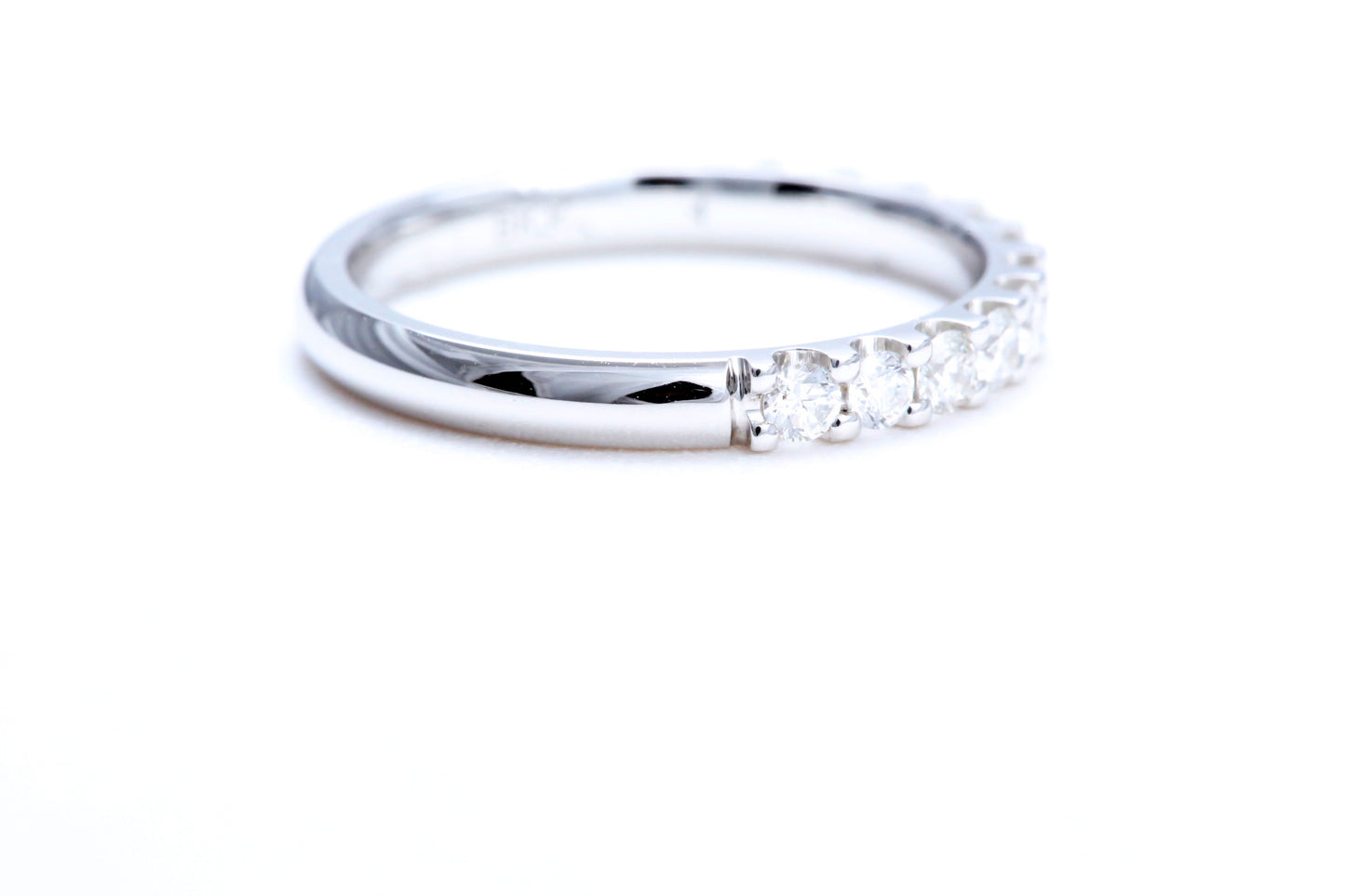 Minimalist Pavé Diamond Ring 1/2 of a carat total weight in 18K white gold