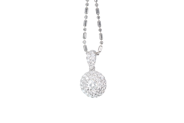 Round Pavé Diamond Pendant
