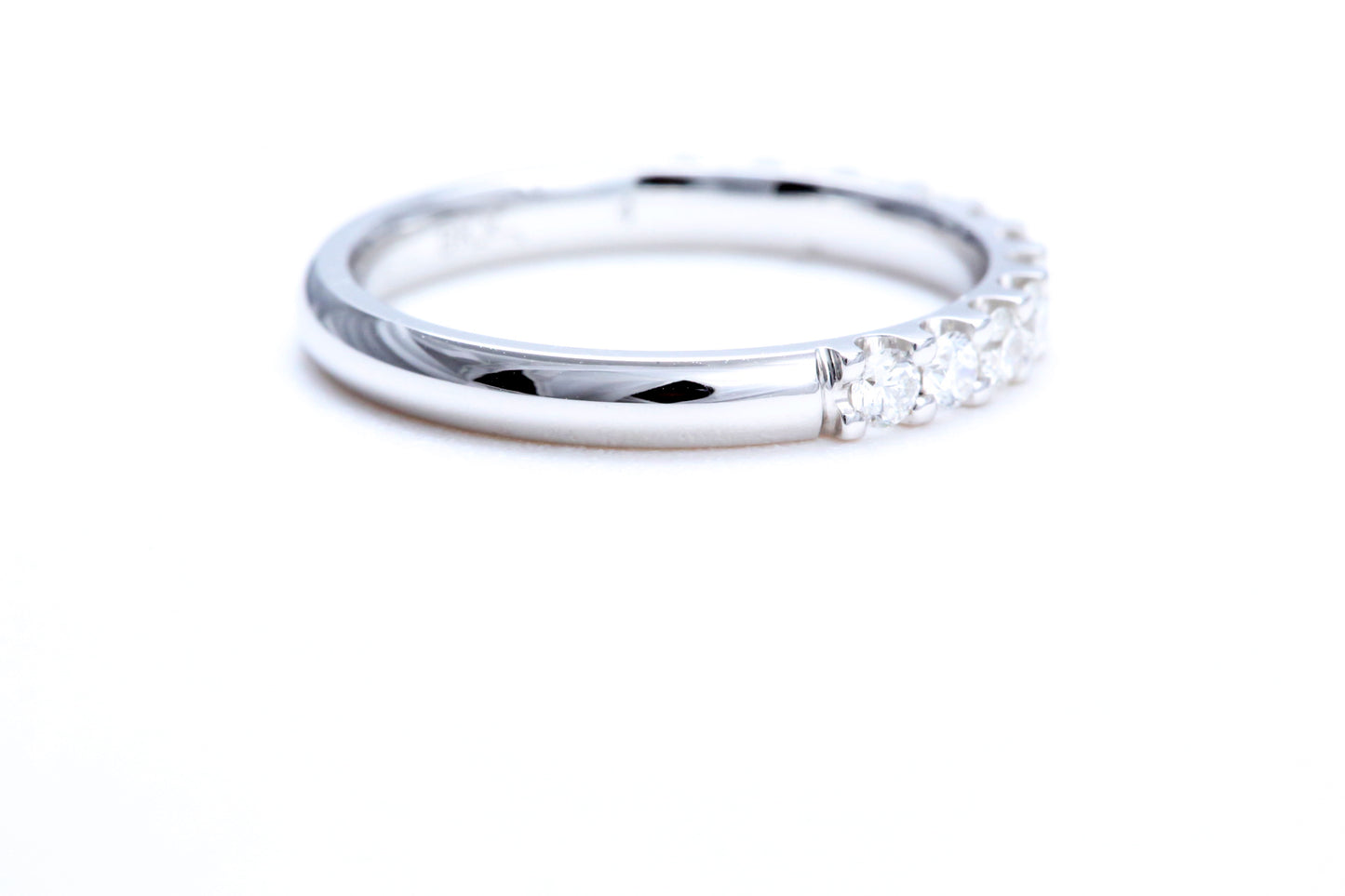 Minimalist Pavé Diamond Ring 1/2 of a carat total weight in 14K white gold
