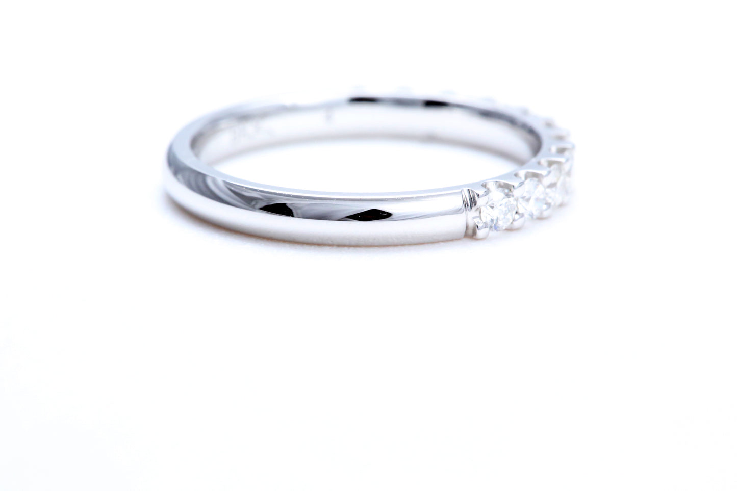 Minimalist Pavé Diamond Ring 1/2 of a carat total weight in 14K white gold